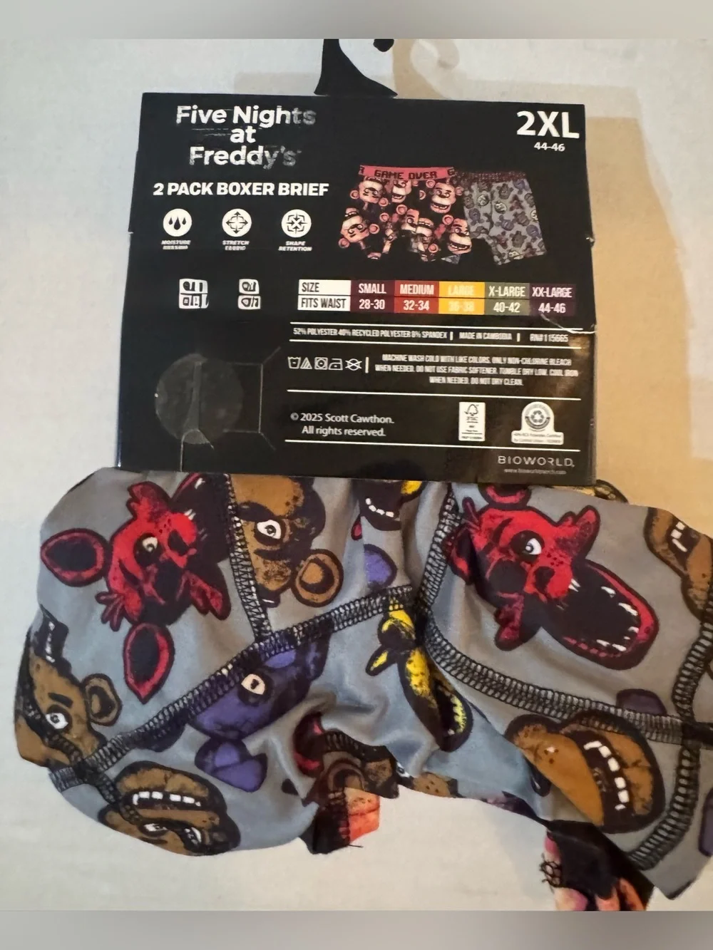 Five Nights at Freddy’s Men's Boxer Briefs, 2-Pack